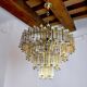 Paolo Venini two-tone chandelier, 4 levels, 1970, Italy