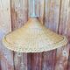 Large vintage oval rattan pendant light