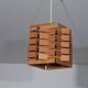 Scandinavian vintage wooden pendant lamp 1960