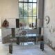 Roche Bobois stone and glass sculpture shelf 1970s