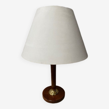 Lampe avec pied en bois