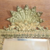 Pair of beveled bronze mirrors louis XIV