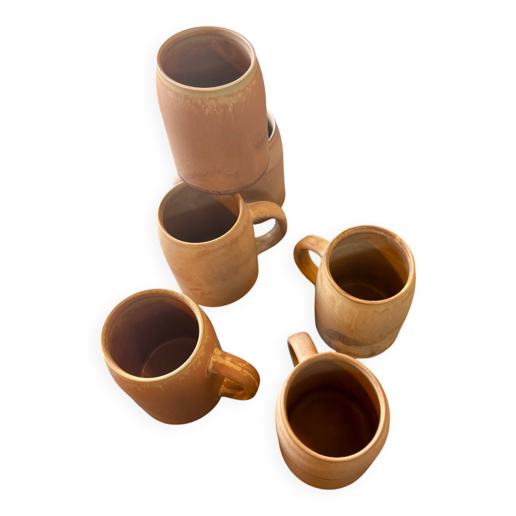 Set of 6 ceramic mugs