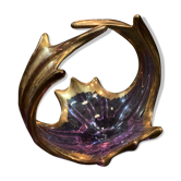 Empty golden pocket with gold leaf