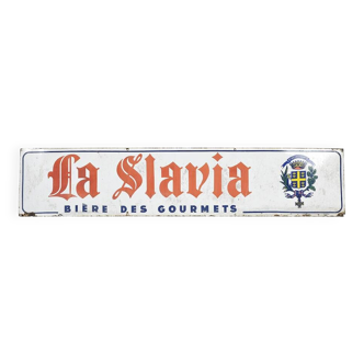 Enameled advertising plaque La Slavia