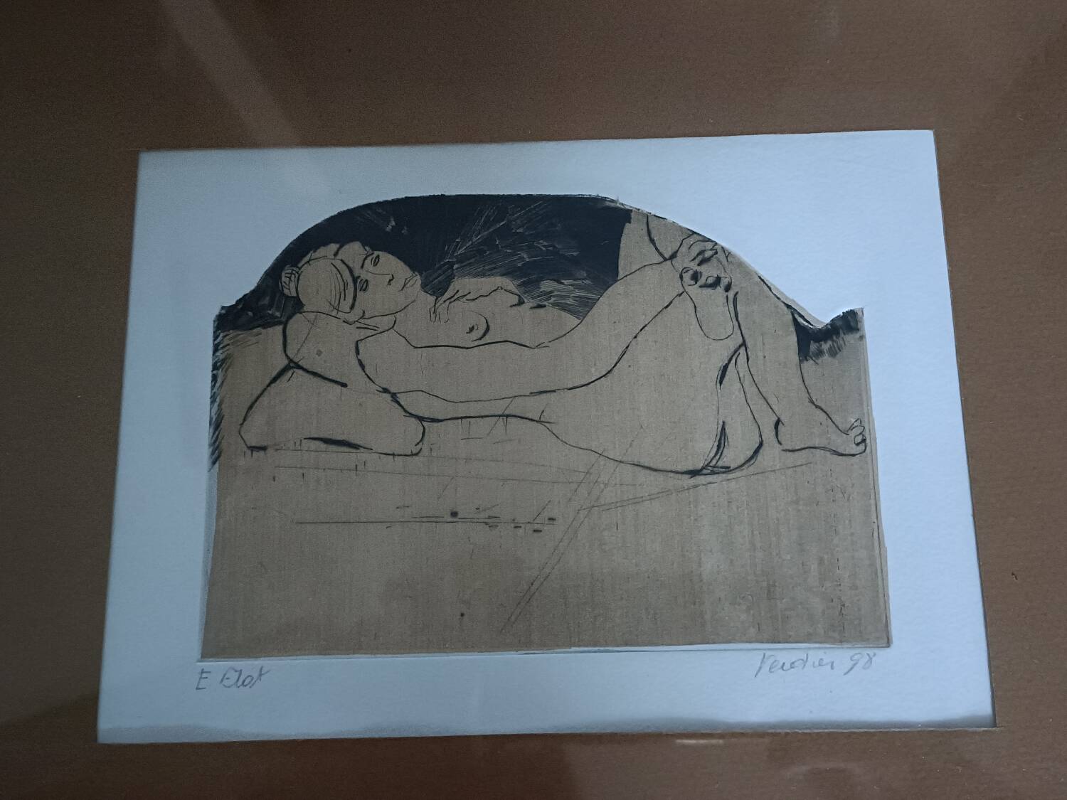 Engraving, nude, François Verdier