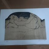 Engraving, nude, François Verdier