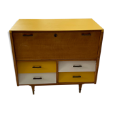 Furniture chest of drawers two-tone 60s