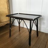Black rattan coffee table