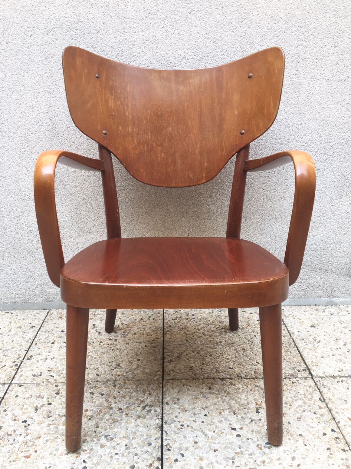 Fritz Hansens beech armchair