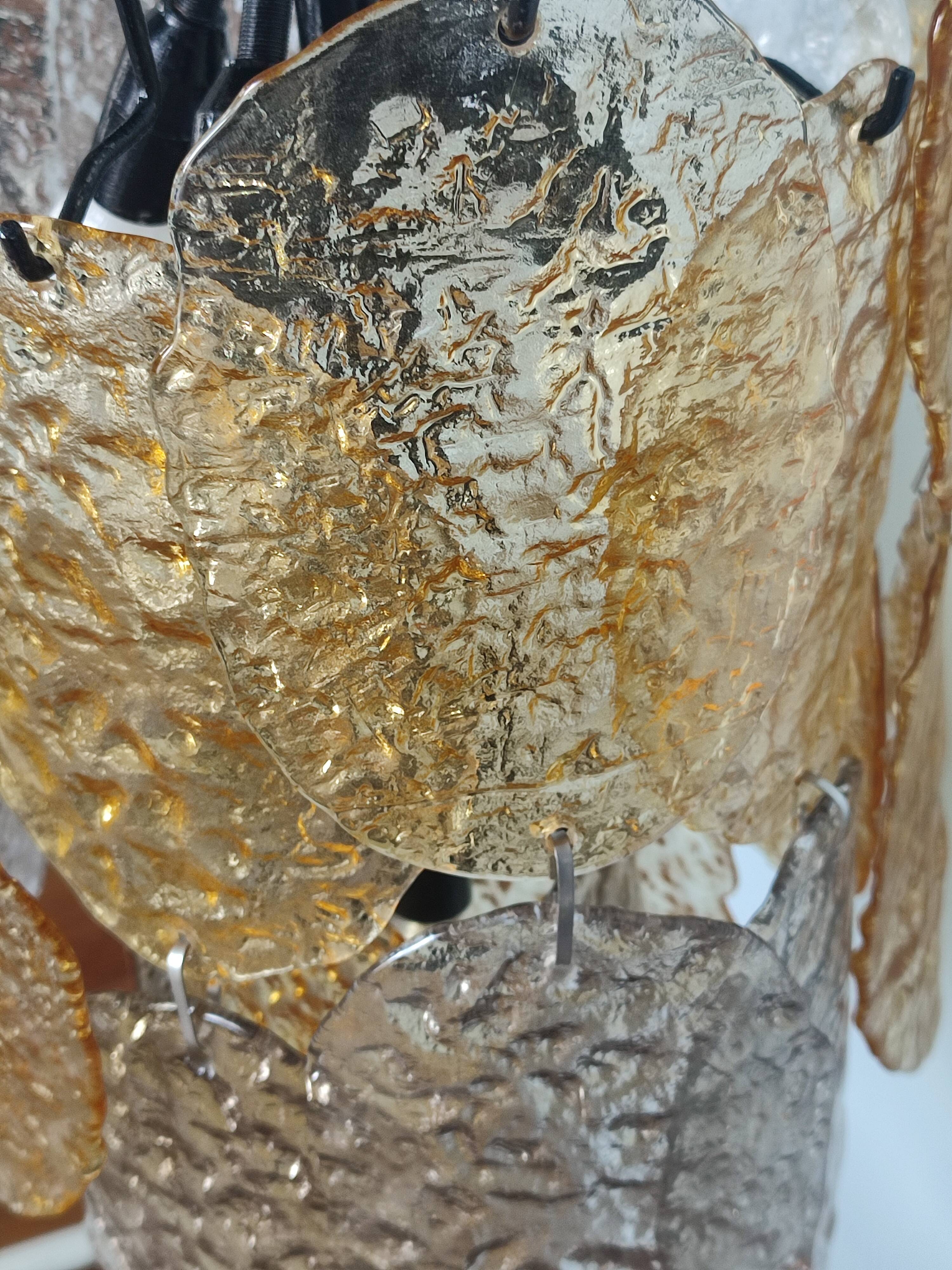 Vintage Murano Glass Disc Chandelier