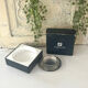 Silver plated butter dish with crystal insert by Ercuis, original box