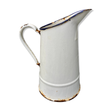Pichet blanc tôle émaillée