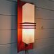 Scandinavian wall light in opaline and teak, 1960s