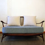 Ercol blue pastel sofa
