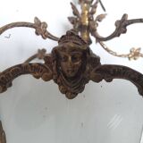 Bronze and glass pendant light