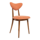 Vintage Heart Chair in Orange Velvet, Europe, 1960s