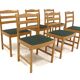 Set of 6 Scandinavian oak chairs, Sweden, 1960.