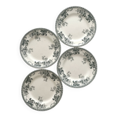4 dessert plates ironstone "Liserons" Choisy le Roi