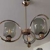 Art deco brass chandelier