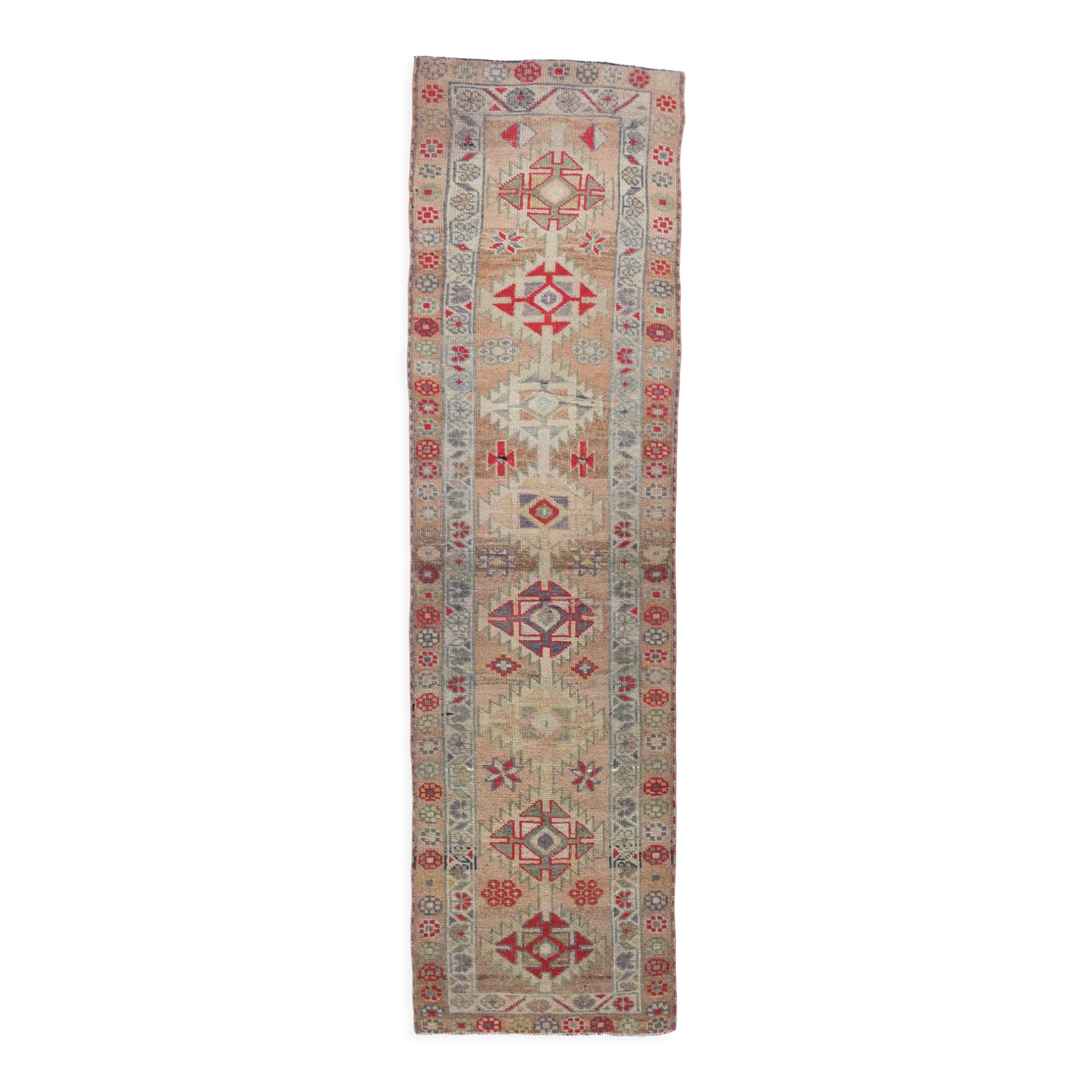 3x10 Turkish vintage runner rug, 80x292cm