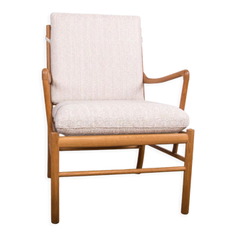Danish armchair in oak and fabric, model OW 149 "Colonial Chair" by Ole Wanscher for Carl Hanse