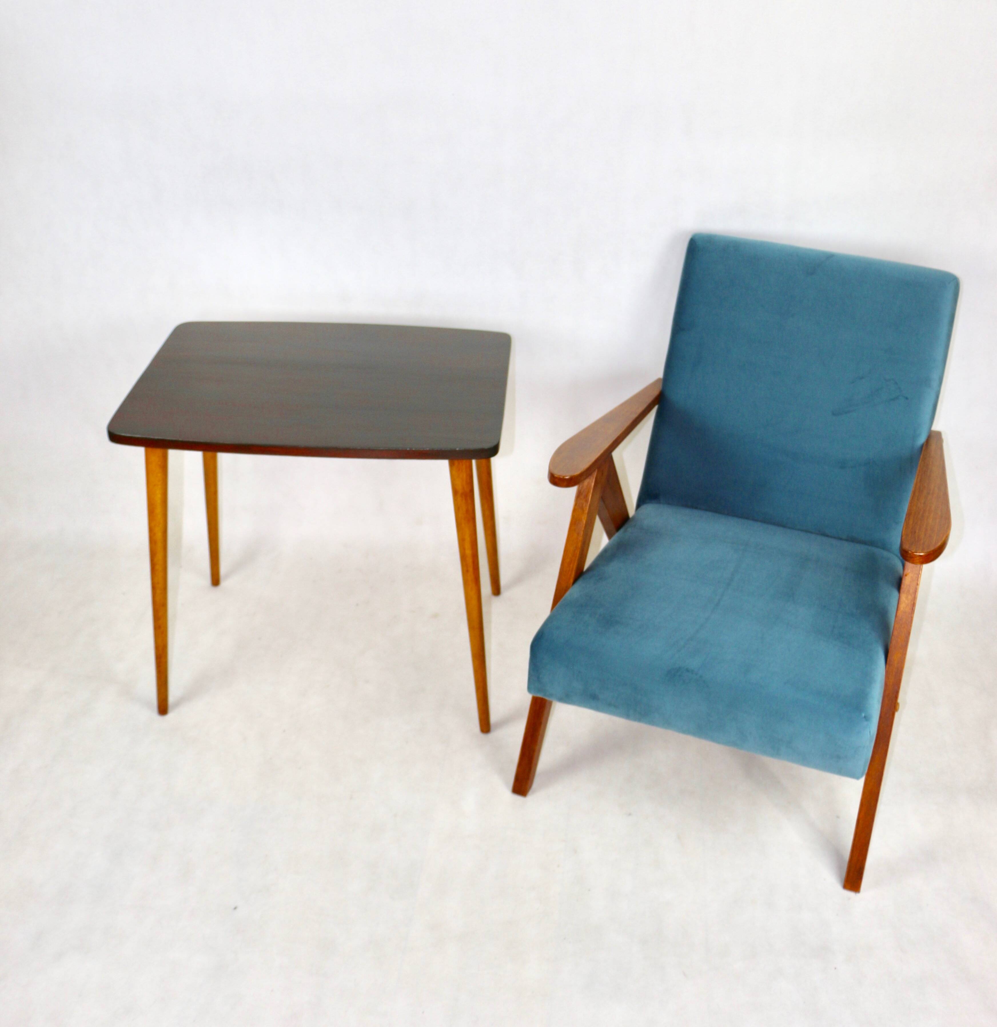 B-310 VAR armchair sea blue velvet - 2 pieces available