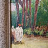 Tableau ancien debut 20eme huile orientaliste sur table