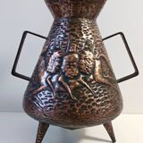 Vintage Copper Umbrella Stand Attr. to Angelo Bragalini, Italy