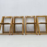 Ensemble de 4 chaises pliantes Aldo Jacober pour Alberto Bazzani, années 1960