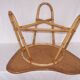 Rattan bamboo coffee table free form 50's