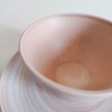 Set of 8 cups in pink sandstone