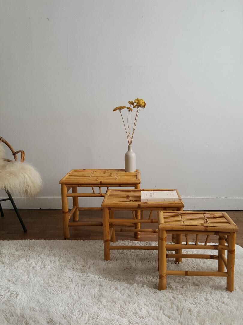 Pull out tables in banbou