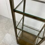 Brass illuminated wall unit by Belgochrom, 1970s