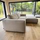 4-seater sofa set and pouf, France Yerres model sofa