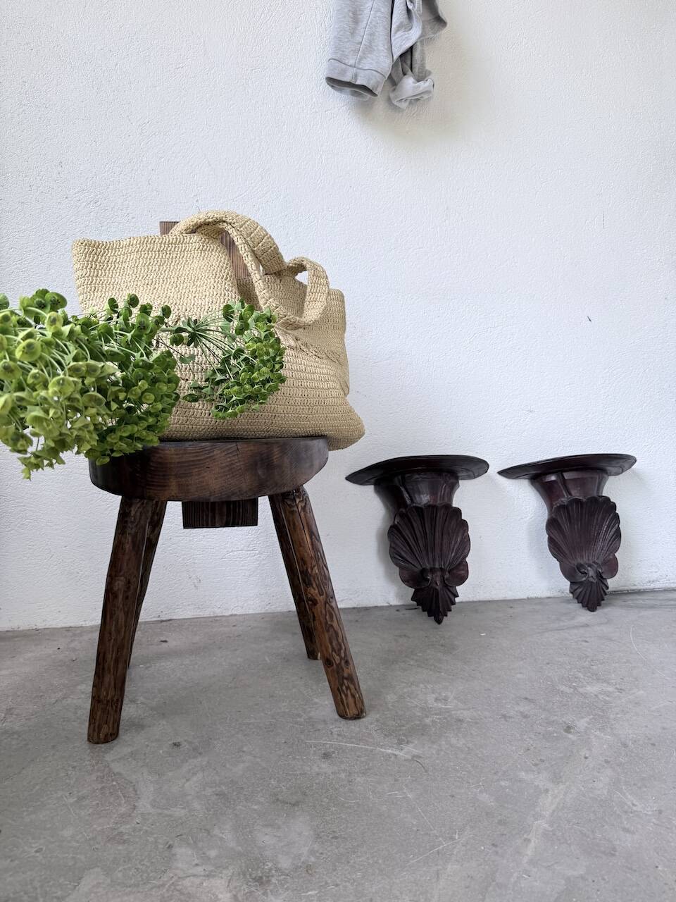 Pair of carved Italian wall consoles