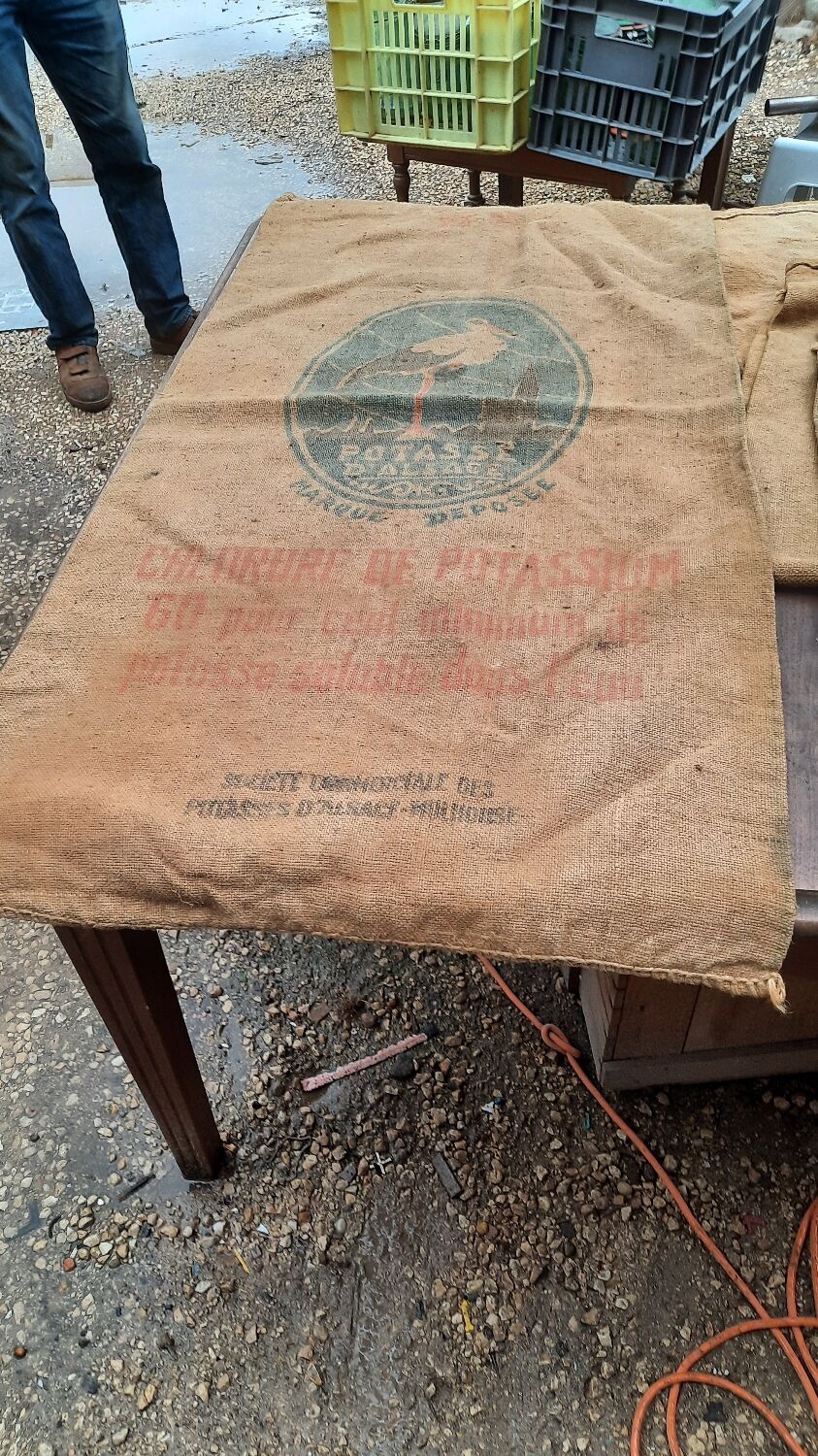 9 potash burlap bag from alsace