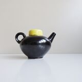 Théière noir et jaune années 1960