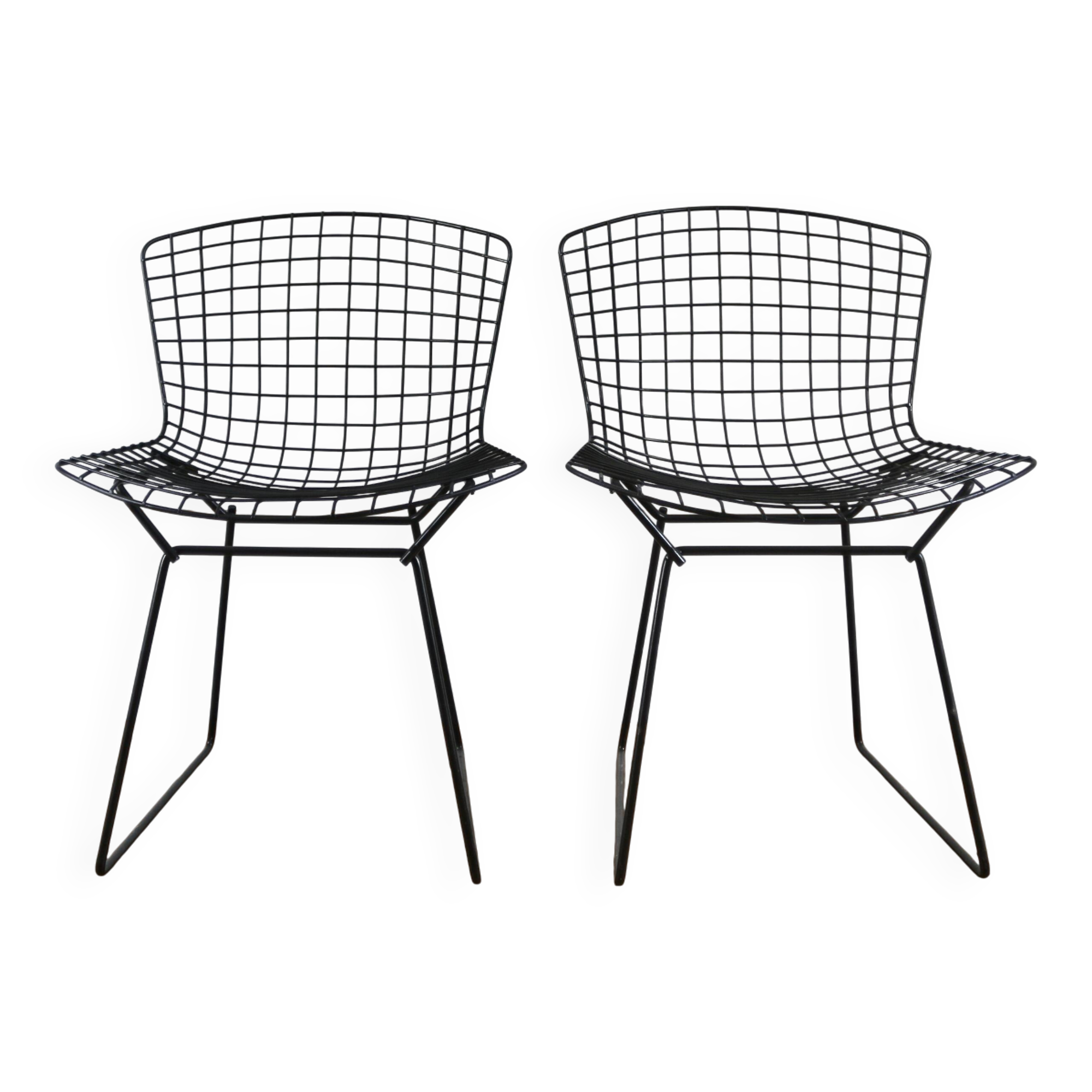 Pair of vintage Bertoia Wire chairs