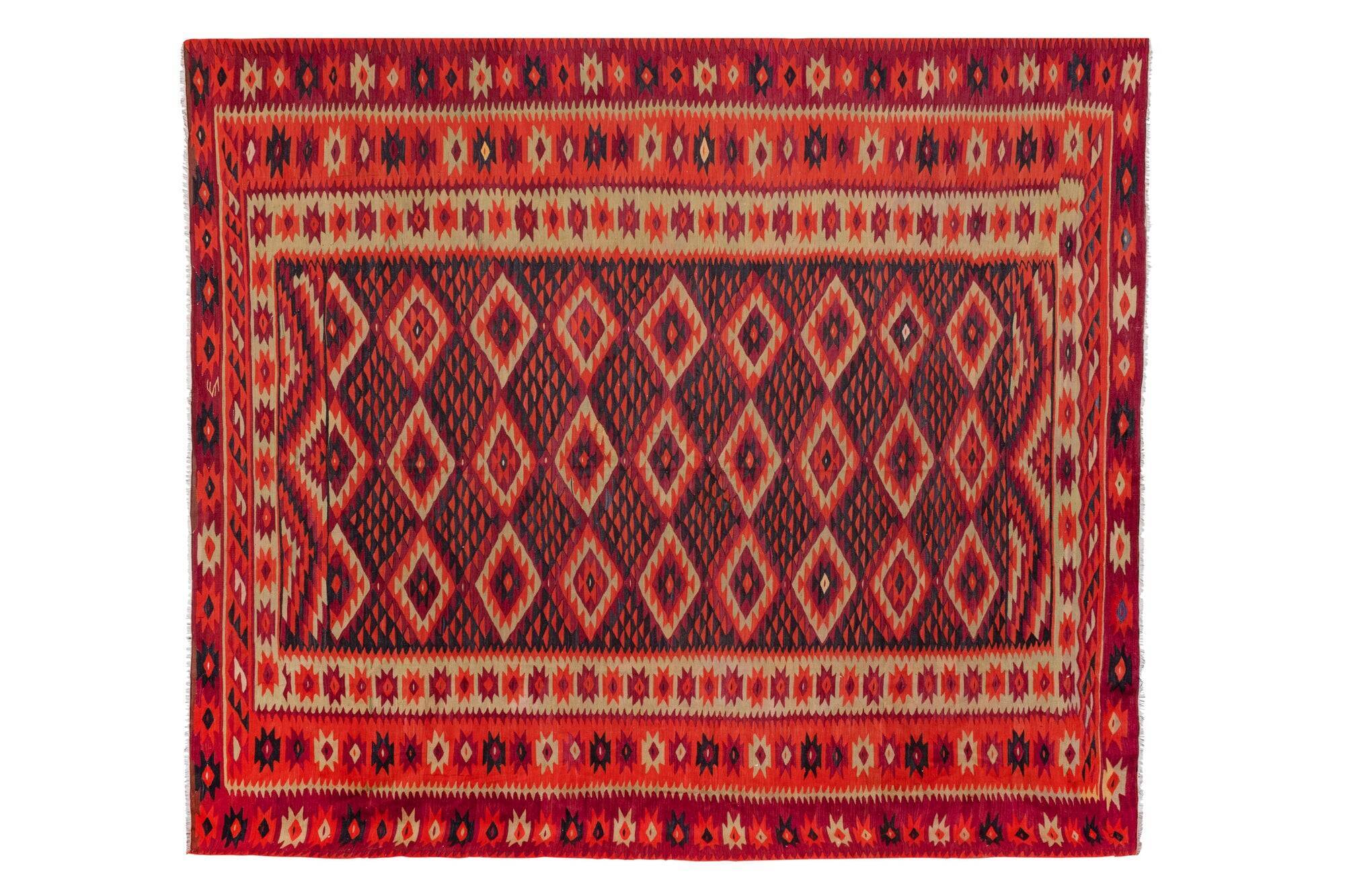 Tapis Kilim turc vintage tissé main