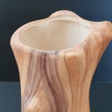 Faux-wood ceramic vase 1950