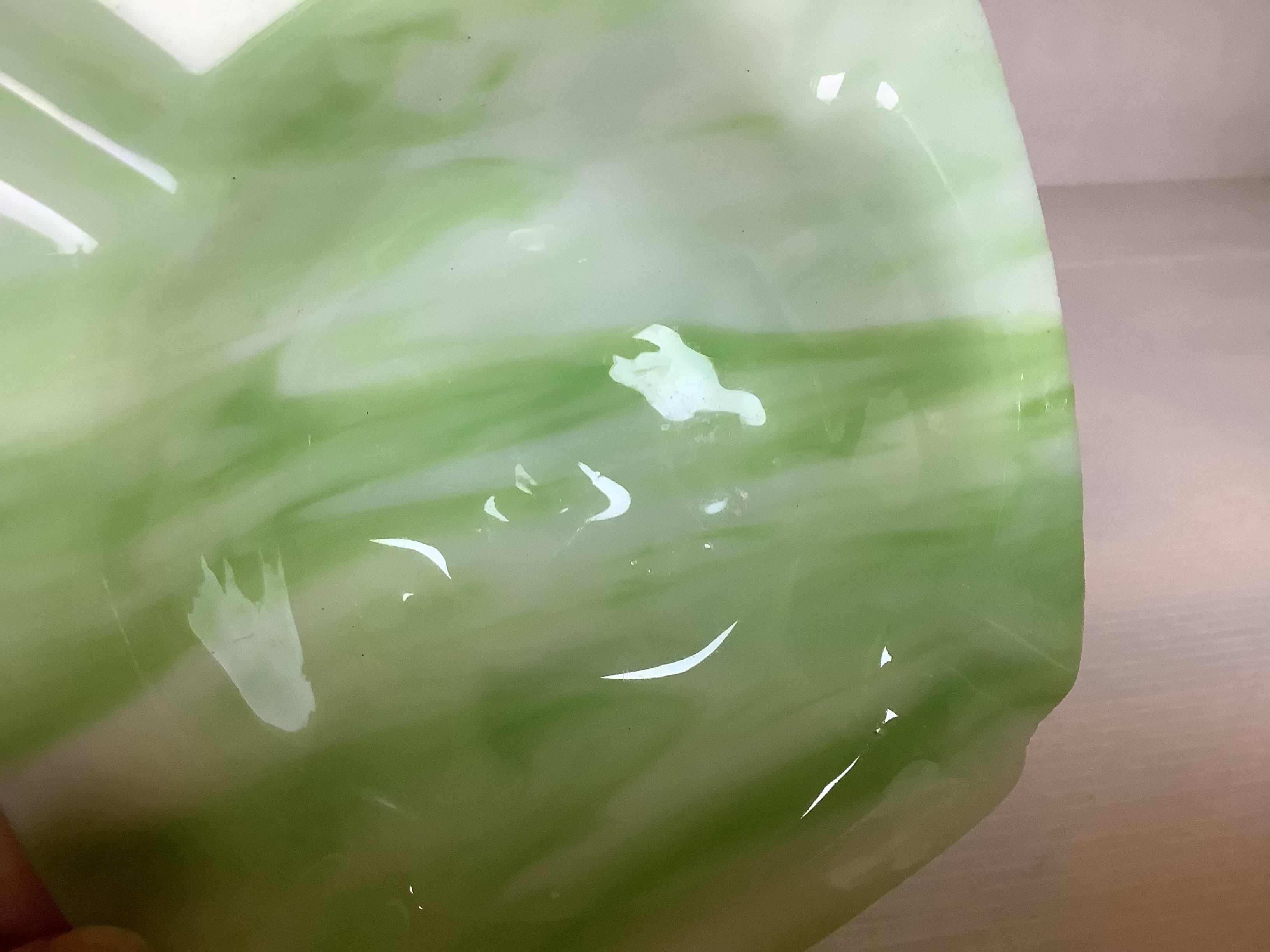 Vide poche cendrier pâte de verre verte