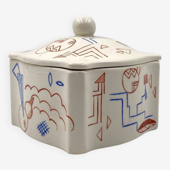 Futurist ceramic box, Germany 1930s