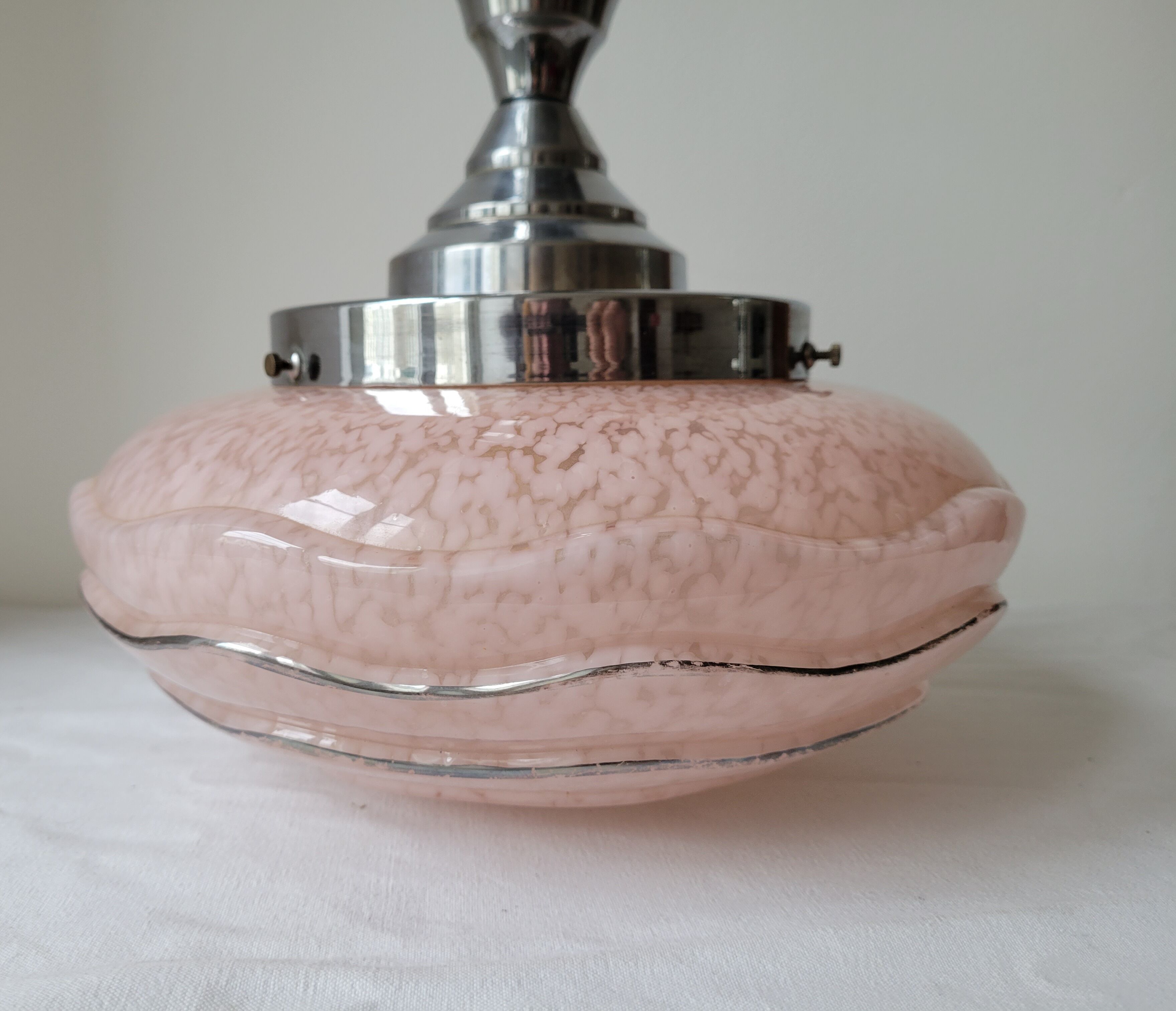 Pink Clichy glass ceiling light
