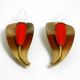 Two original Mid Century Modern brass sconces