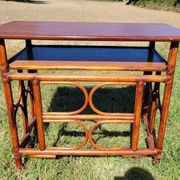 Bureau en bambou et rotin
