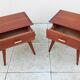 Paire de chevet vintage scandinave pieds compas