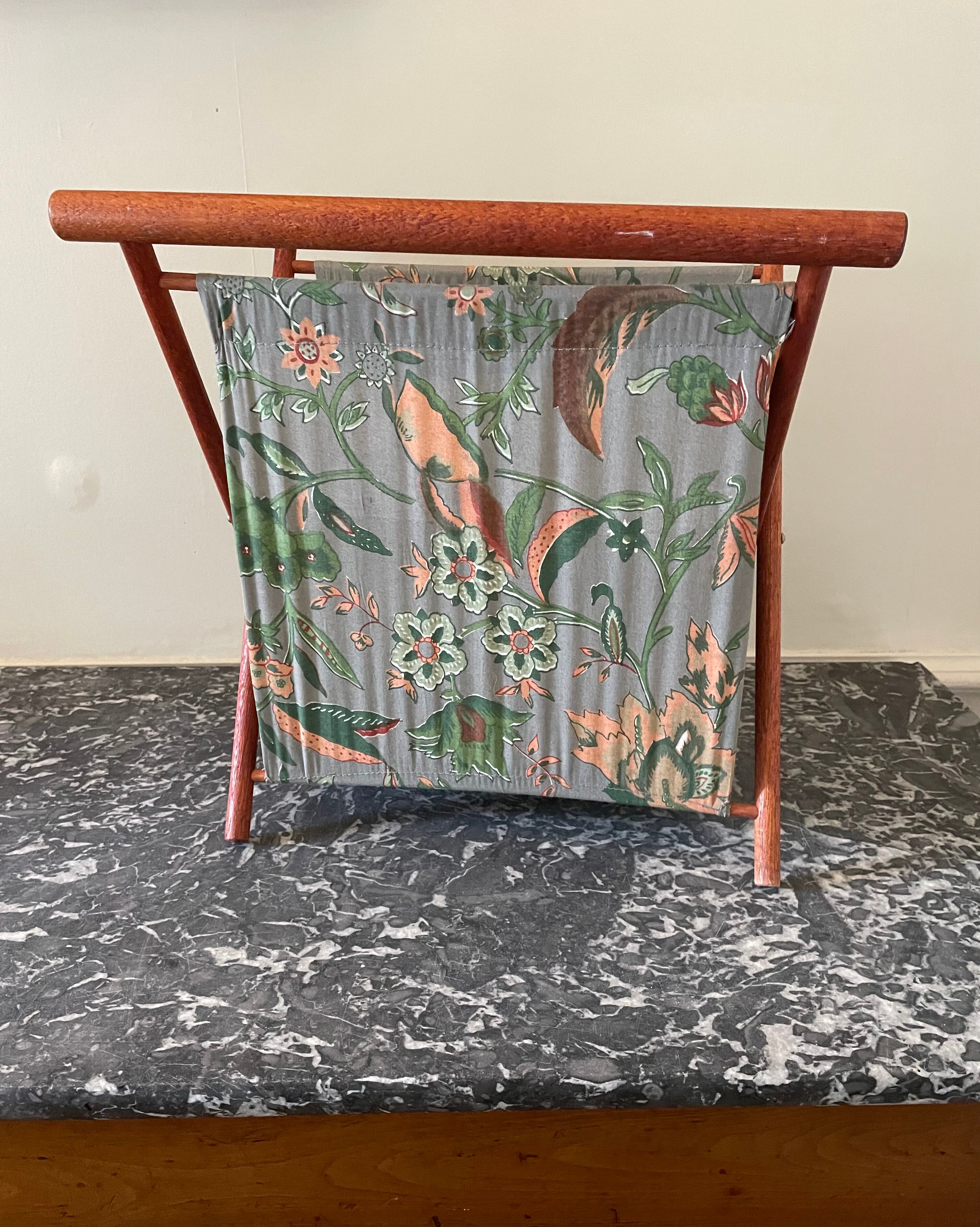 Wood and fabric magazine holders