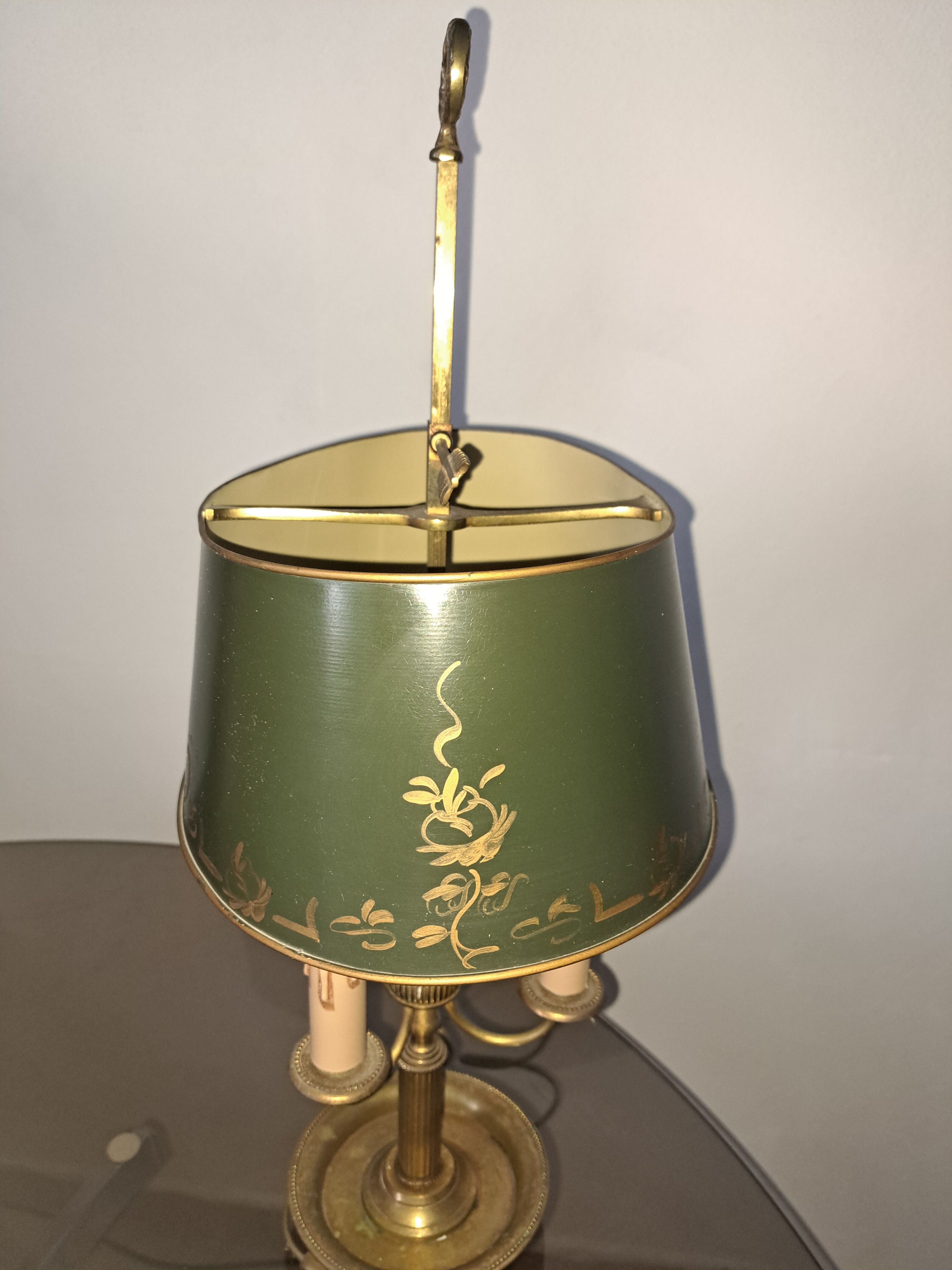 Empire style bouillotte lamp.