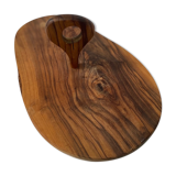 Olive wood cheese platter with knife (probably not original)